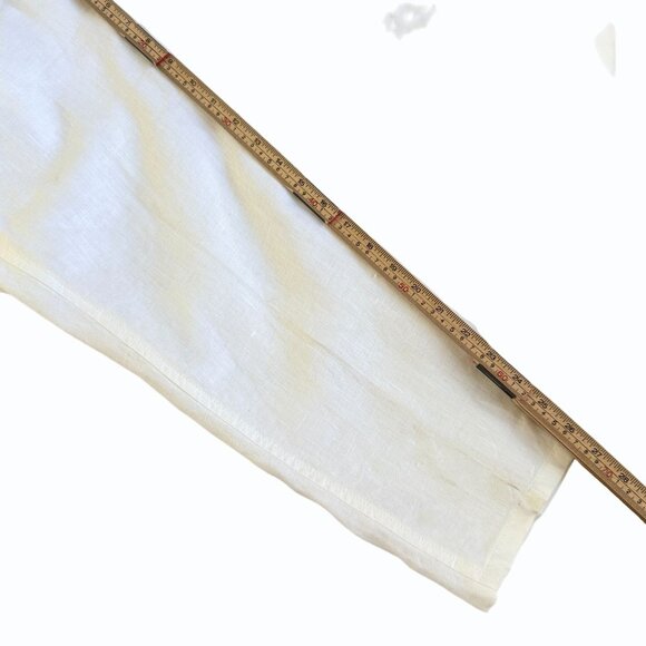 J. Jill Womens Love Linen Pants Size M Off White Ankle Beachy Summer Minimalist - Picture 9 of 11